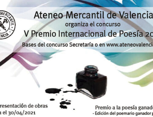 Bases del V Premio de Poesía "Ateneo Mercantil de Valencia 2021"